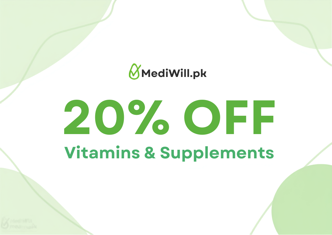20% Off Vitamins and Supplements at MediWill.pk